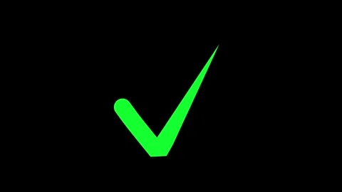 Check mark icon simple symbol for approval confirmation success and correct.. 库存影片 336884701