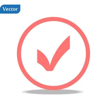 Check mark icon symbols vector. symbol for website Computer and mobile vector Stock Illustration
