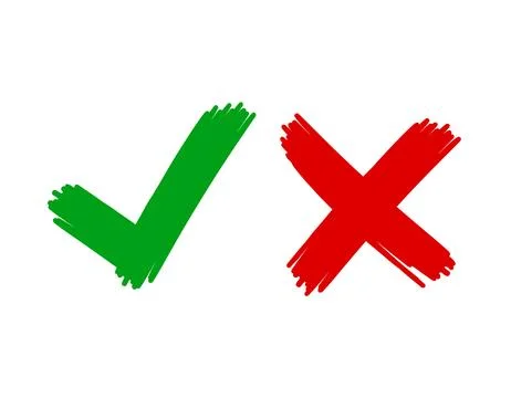 Check mark icon , tick cross sign elements.election choice, check marks, ap.. Stock Illustration