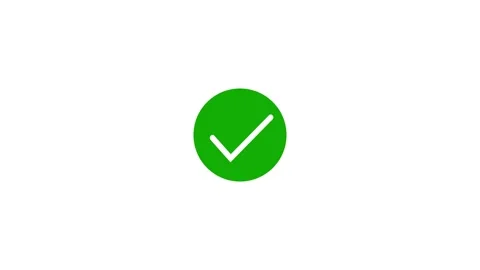 Check mark icon, Tick mark icon, Right mark icon animation . Stock Footage 308241550