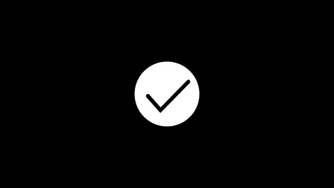 Check mark icon, Tick mark icon, Right mark icon animation . Stock Footage 308241557