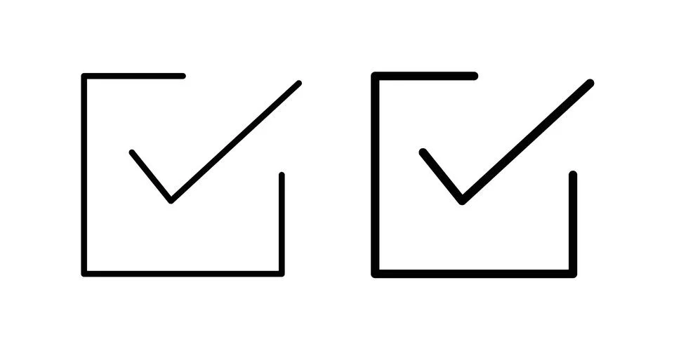 Check mark icon vector design illustrations イラスト素材