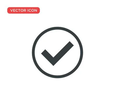 Check Mark Icon Vector Illustration Design Illustrazione stock