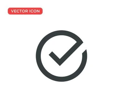 Check Mark Icon Vector Illustration Design Illustrazione stock