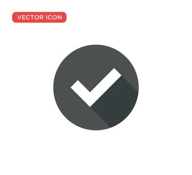 Check Mark Icon Vector Illustration Design Stock Illustration
