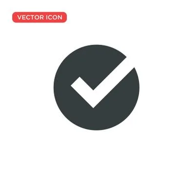 Check Mark Icon Vector Illustration Design Stock Illustration