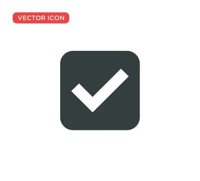 Check Mark Icon Vector Illustration Design Stock Illustration