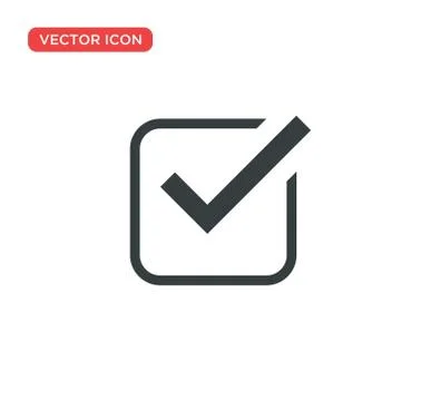 Check Mark Icon Vector Illustration Design Illustrazione stock