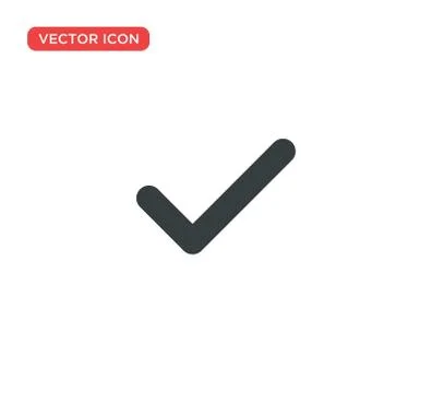 Check Mark Icon Vector Illustration Design Stock Illustration