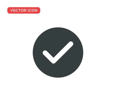 Check Mark Icon Vector Illustration Design Stock Illustration