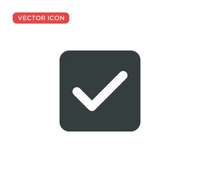 Check Mark Icon Vector Illustration Design Stock Illustration