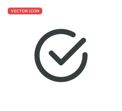 Check Mark Icon Vector Illustration Design Illustrazione stock