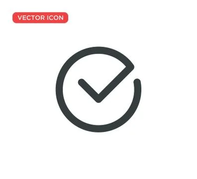 Check Mark Icon Vector Illustration Design Stock Illustration