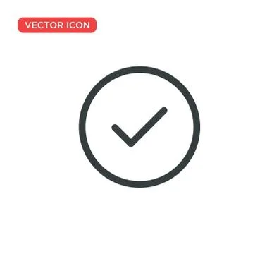 Check Mark Icon Vector Illustration Design Stock Illustration