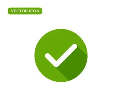Check Mark Icon Vector Illustration Design Stock Illustration
