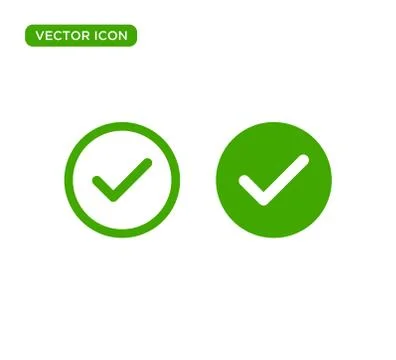 Check Mark Icon Vector Illustration Design Stock Illustration