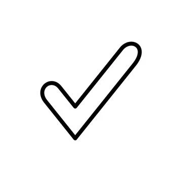 Check mark icon vector illustration. Tick mark sign and symbol Stock Illustration