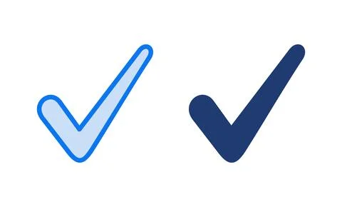 Check mark icon vector illustration. Tick mark sign and symbol Stock Illustration