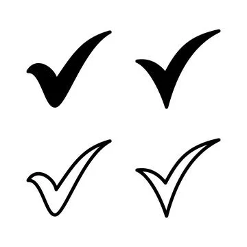 Check mark icon vector illustration. Tick mark sign and symbol Stock Illustration
