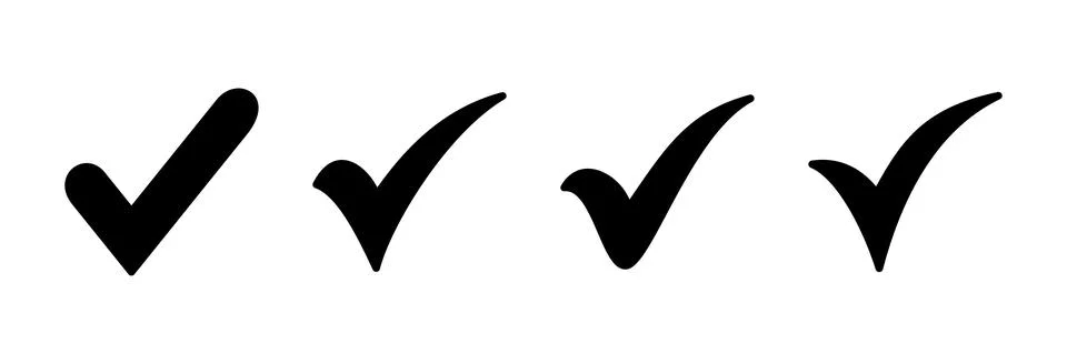Check mark icon vector illustration. Tick mark sign and symbol Stock Illustration