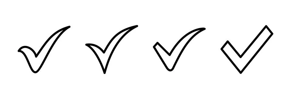 Check mark icon vector illustration. Tick mark sign and symbol Stock Illustration