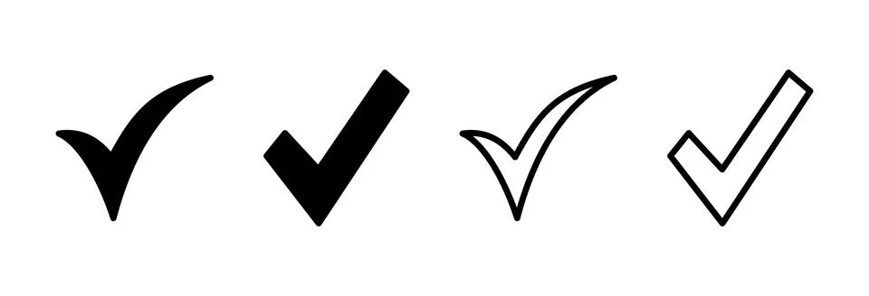 Check mark icon vector illustration. Tick mark sign and symbol Stock Illustration