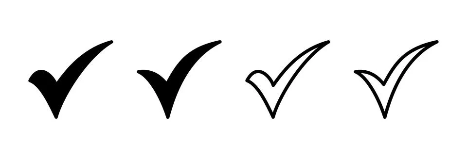 Check mark icon vector illustration. Tick mark sign and symbol Stock Illustration