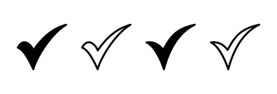 Check mark icon vector illustration. Tick mark sign and symbol Stock Illustration