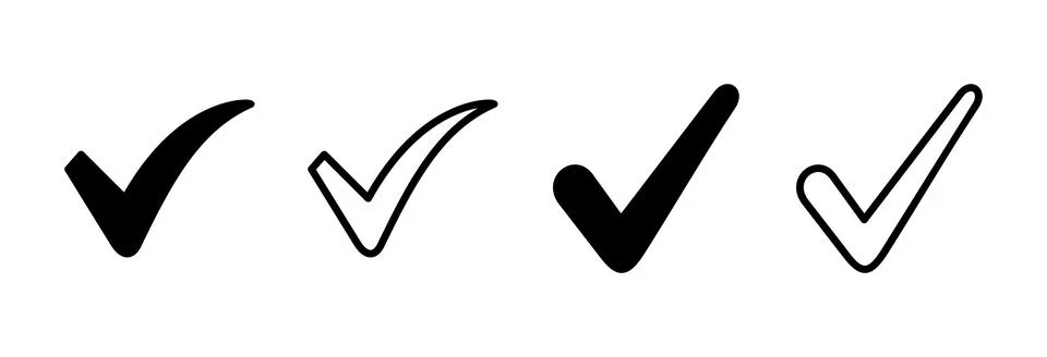 Check mark icon vector illustration. Tick mark sign and symbol Stock Illustration