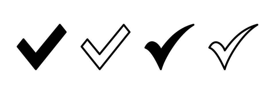 Check mark icon vector illustration. Tick mark sign and symbol Stock Illustration