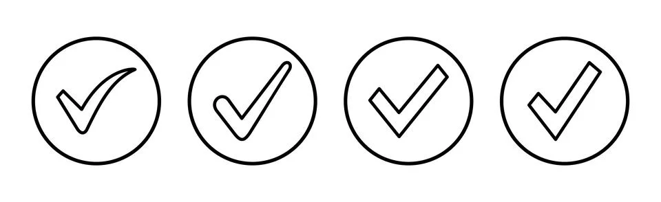 Check mark icon vector illustration. Tick mark sign and symbol Stock Illustration