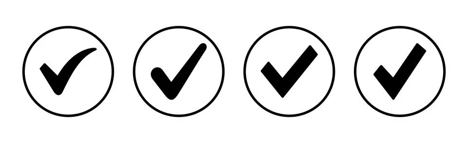 Check mark icon vector illustration. Tick mark sign and symbol 库存插图