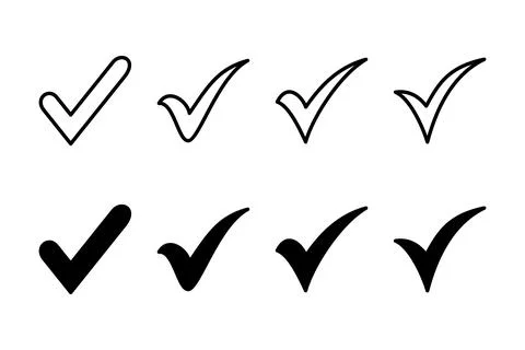Check mark icon vector illustration. Tick mark sign and symbol イラスト素材