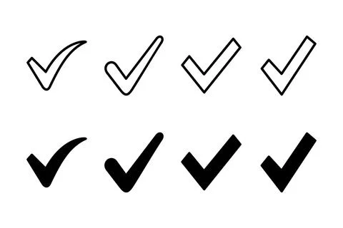 Check mark icon vector illustration. Tick mark sign and symbol Stock Illustration