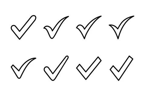 Check mark icon vector illustration. Tick mark sign and symbol Stock Illustration