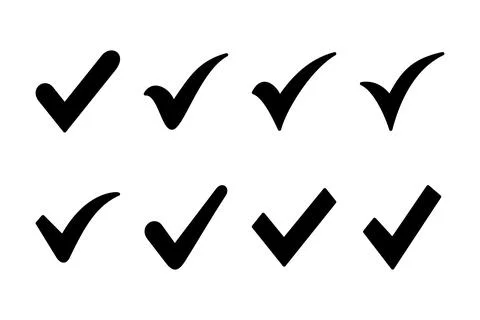 Check mark icon vector illustration. Tick mark sign and symbol Stock Illustration