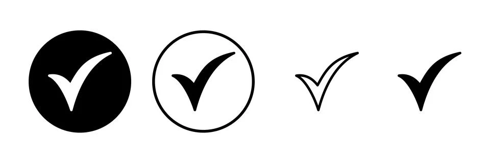 Check mark icon vector illustration. Tick mark sign and symbol Stock Illustration