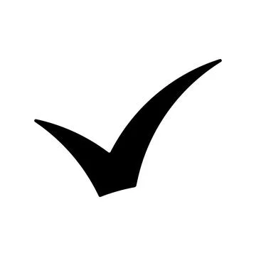 Check Mark icon vector isolated on white background. Symbol of choice and con Stock Illustration