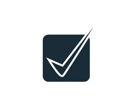 Check Mark Icon Vector Logo Template Illustration Design Stock Illustration