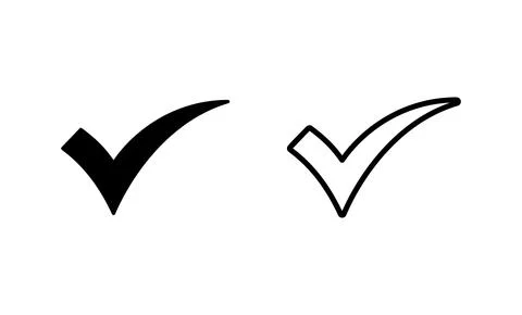 Check mark icon vector. Tick mark sign and symbol Stock Illustration