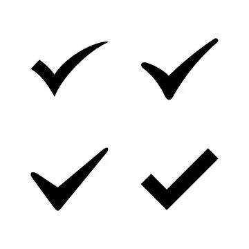 Check mark icon vector. Tick mark sign and symbol Stock Illustration