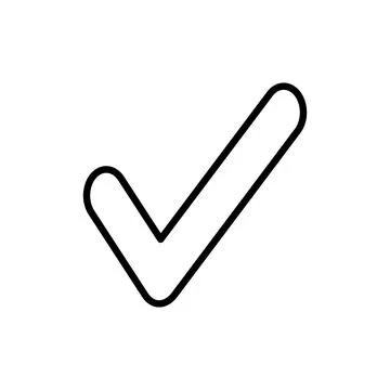 Check mark icon vector. Tick mark sign and symbol Stock Illustration