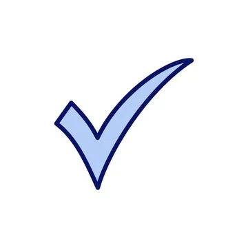 Check mark icon vector. Tick mark sign and symbol Stock Illustration