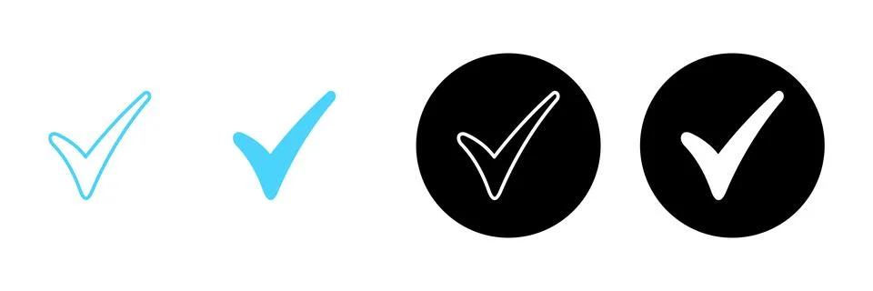 Check mark icon vector. Tick mark sign and symbol イラスト素材