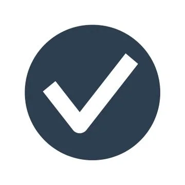 Check mark icon on white background. Stock Illustration