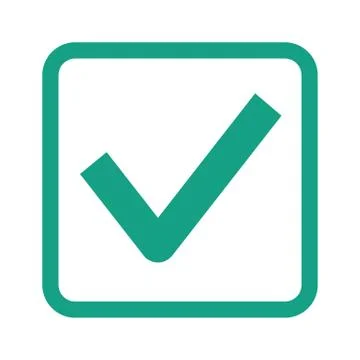 Check mark icon on white background. Stock Illustration