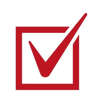 Check mark icon on white background. Stock Illustration