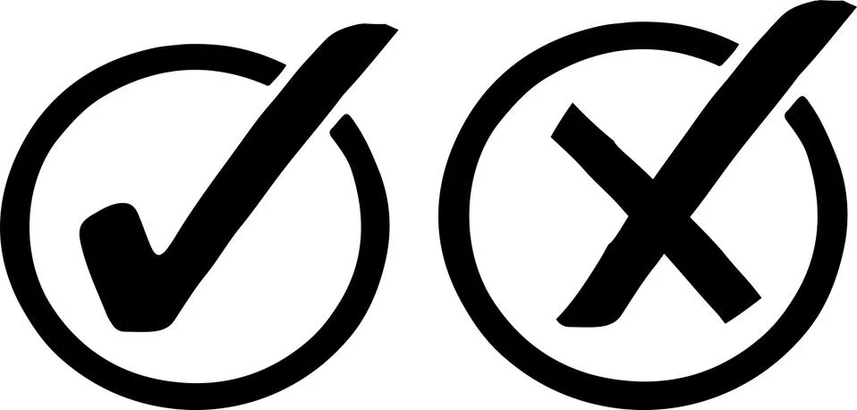 Check mark icon on white background Stock Illustration