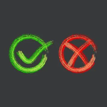 Check mark icons Illustrazione stock
