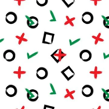 Check mark icons pattern, vector graphics, check sheet, task elements Illustrazione stock